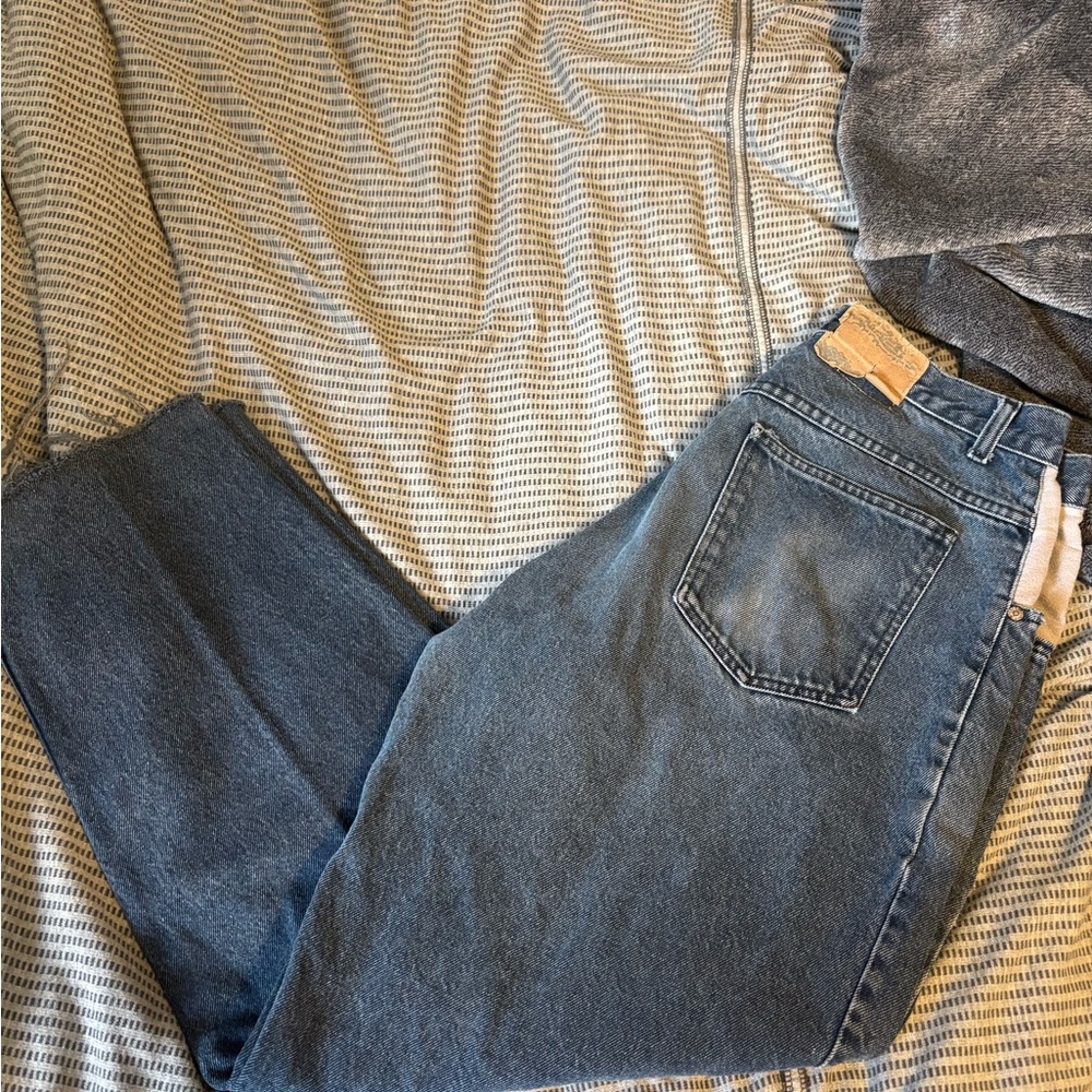 Classic Blue Straight Denim Jeans